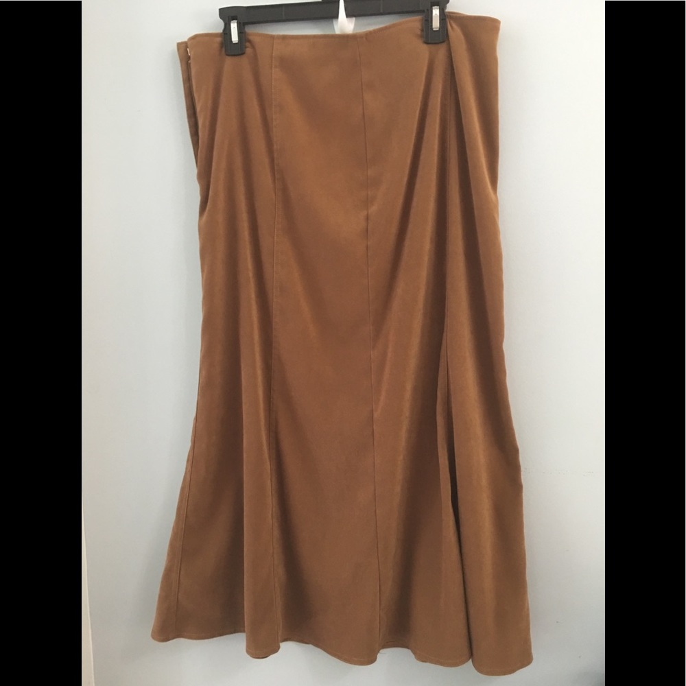 Brown Midi Length Skirt